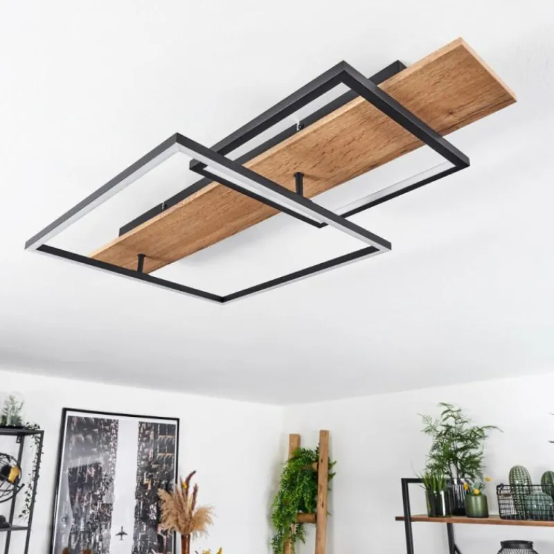 Luminaires Scandinaves-hofstein Plafonnier Pompu LED Écru, Noir, 1 lumière