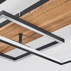 Luminaires Scandinaves-hofstein Plafonnier Pompu LED Écru, Noir, 1 lumière