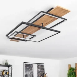 Luminaires Scandinaves-hofstein Plafonnier Pompu LED Écru, Noir, 1 lumière