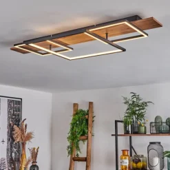 Luminaires Scandinaves-hofstein Plafonnier Pompu LED Écru, Noir, 1 lumière