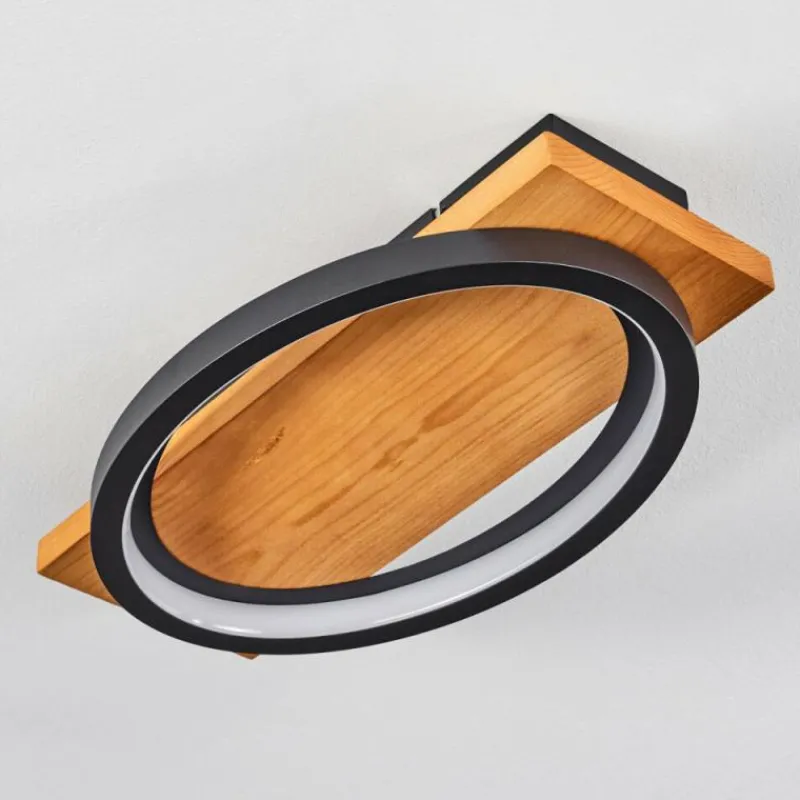 Lampes En Bois-hofstein Plafonnier Pompu LED Écru, 1 lumière