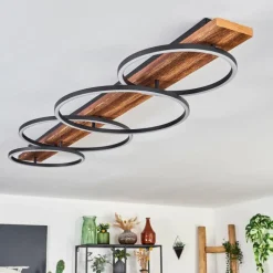 Luminaires Scandinaves-hofstein Plafonnier Pompu LED Écru, Noir, 1 lumière