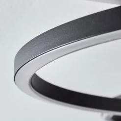 Luminaires Scandinaves-hofstein Plafonnier Pompu LED Écru, Noir, 1 lumière