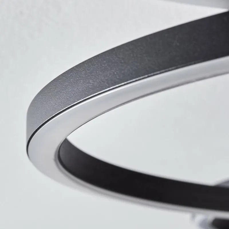 Luminaires Scandinaves-hofstein Plafonnier Pompu LED Écru, Noir, 1 lumière