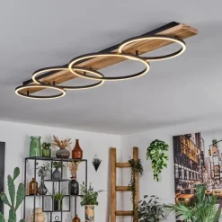 Luminaires Scandinaves-hofstein Plafonnier Pompu LED Écru, Noir, 1 lumière