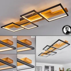 Luminaires Scandinaves-hofstein Plafonnier Pompu LED Noir, 1 lumière