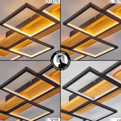 Luminaires Scandinaves-hofstein Plafonnier Pompu LED Noir, 1 lumière