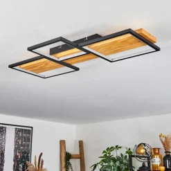 Luminaires Scandinaves-hofstein Plafonnier Pompu LED Noir, 1 lumière