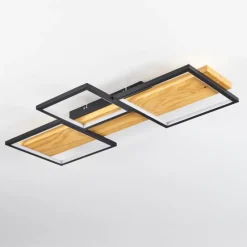 Luminaires Scandinaves-hofstein Plafonnier Pompu LED Noir, 1 lumière