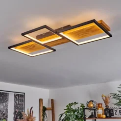 Luminaires Scandinaves-hofstein Plafonnier Pompu LED Noir, 1 lumière