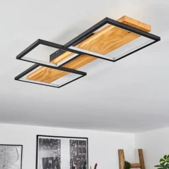 Luminaires Scandinaves-hofstein Plafonnier Pompu LED Noir, 1 lumière