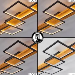 Luminaires Scandinaves-hofstein Plafonnier Pompu LED Noir, 1 lumière