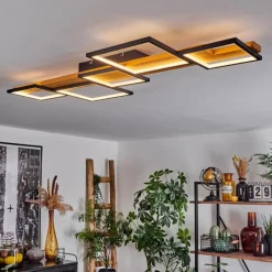 Luminaires Scandinaves-hofstein Plafonnier Pompu LED Noir, 1 lumière