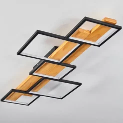 Luminaires Scandinaves-hofstein Plafonnier Pompu LED Noir, 1 lumière