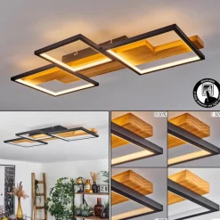 Luminaires Scandinaves-hofstein Plafonnier Pompu LED Noir, 1 lumière