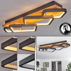 Luminaires Scandinaves-hofstein Plafonnier Pompu LED Noir, 1 lumière