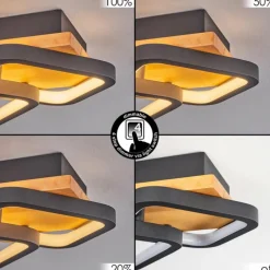 Luminaires Scandinaves-hofstein Plafonnier Pompu LED Noir, 1 lumière