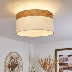 Lampes En Tissu-hofstein Plafonnier Pontresina Nickel mat, 3 lumières