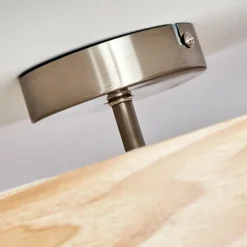 Lampes En Tissu-hofstein Plafonnier Pontresina Nickel mat, 3 lumières