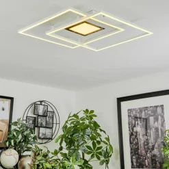 hofstein Plafonnier Popoy LED Blanc, 1 lumière, Télécommandes