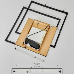 Lampes Dorées-hofstein Plafonnier Popoy LED Or, Noir, 1 lumière, Télécommandes