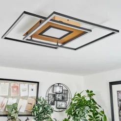 Lampes Dorées-hofstein Plafonnier Popoy LED Or, Noir, 1 lumière, Télécommandes