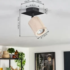 Luminaires Scandinaves-hofstein Plafonnier Postigo Noir, 1 lumière