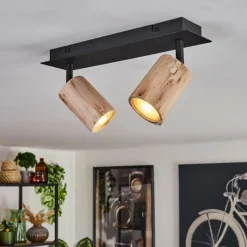 Luminaires Scandinaves-hofstein Plafonnier Postigo Noir, 2 lumières