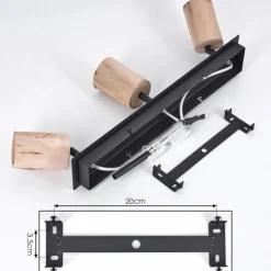 Luminaires Scandinaves-hofstein Plafonnier Postigo Noir, 3 lumières