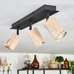 Luminaires Scandinaves-hofstein Plafonnier Postigo Noir, 3 lumières