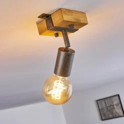 Lampes Vintages & Rétros-hofstein Plafonnier Praia Brun, Gris, 1 lumière