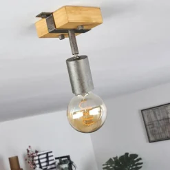 Lampes Vintages & Rétros-hofstein Plafonnier Praia Brun, Gris, 1 lumière