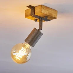 Lampes Vintages & Rétros-hofstein Plafonnier Praia Brun, Gris, 1 lumière