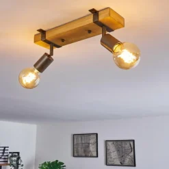 Lampes Vintages & Rétros-hofstein Plafonnier Praia Brun, Gris, 2 lumières