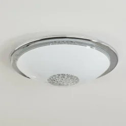 hofstein Plafonnier Pratteln LED Chrome, 1 lumière
