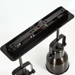 Lampes Industrielles-hofstein Plafonnier Presa Noir, 2 lumières