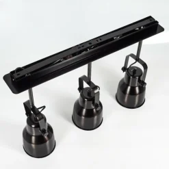 Lampes Industrielles-hofstein Plafonnier Presa Noir, 3 lumières