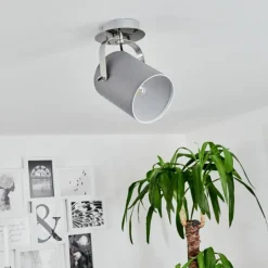 Lampes En Tissu-hofstein Plafonnier Puelches Nickel mat, 1 lumière