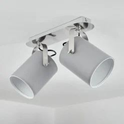 hofstein Plafonnier Puelches Nickel mat, 2 lumières* Spots Et Projecteurs