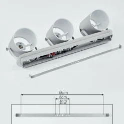 Lampes En Tissu-hofstein Plafonnier Puelches Nickel mat, 3 lumières