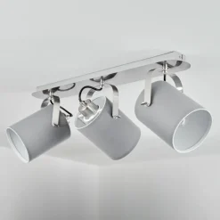 Lampes En Tissu-hofstein Plafonnier Puelches Nickel mat, 3 lumières