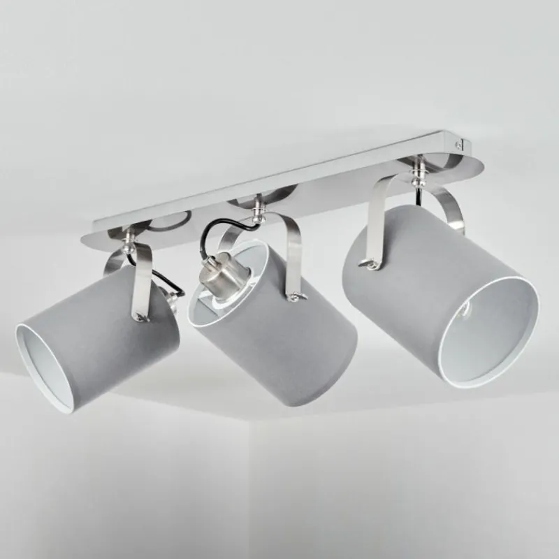 Lampes En Tissu-hofstein Plafonnier Puelches Nickel mat, 3 lumières
