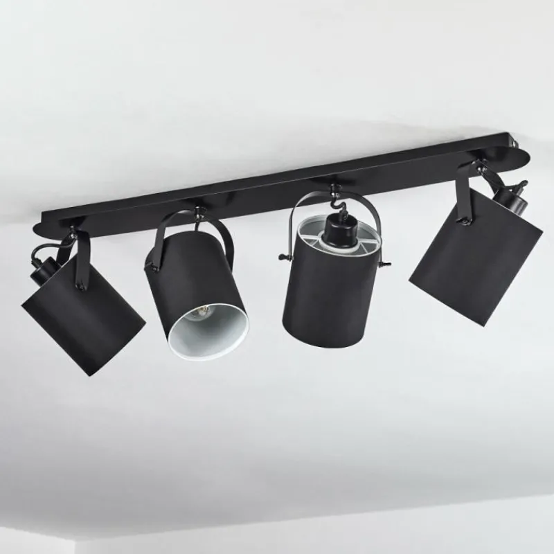 Lampes En Tissu-hofstein Plafonnier Puelches Noir, 4 lumières