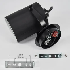 Lampes En Tissu-hofstein Plafonnier Puelches Noir, 1 lumière