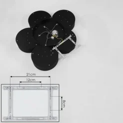 Lampes En Tissu-hofstein Plafonnier Purus LED Noir, 1 lumière