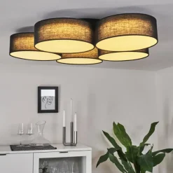 Lampes En Tissu-hofstein Plafonnier Purus LED Noir, 1 lumière