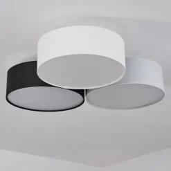 Lampes En Tissu-hofstein Plafonnier Purus LED Noir, 1 lumière