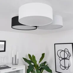 Lampes En Tissu-hofstein Plafonnier Purus LED Noir, 1 lumière