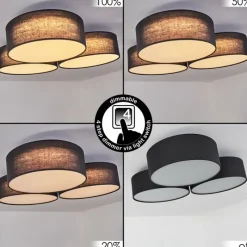 Lampes En Tissu-hofstein Plafonnier Purus LED Noir, 1 lumière