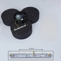 Lampes En Tissu-hofstein Plafonnier Purus LED Noir, 1 lumière